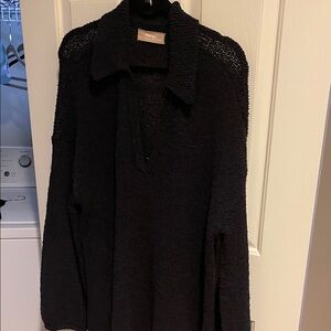 Free People Black V-Neck Sweater